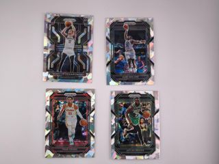 x4 Silver Cracked Ice Prizm Lote Cartas NBA Panini