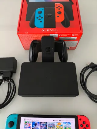 Nintendo Switch OLED + MicroSD 128GB + Juegos