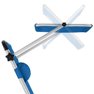 Tumbona plegable 220 x 60,5 x 34 cm con bolsillo lateral azul