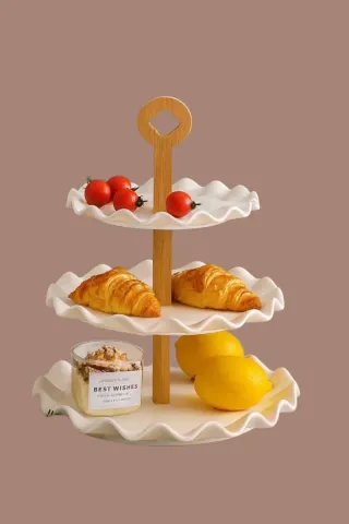 Alzata per dolci a 3 piani