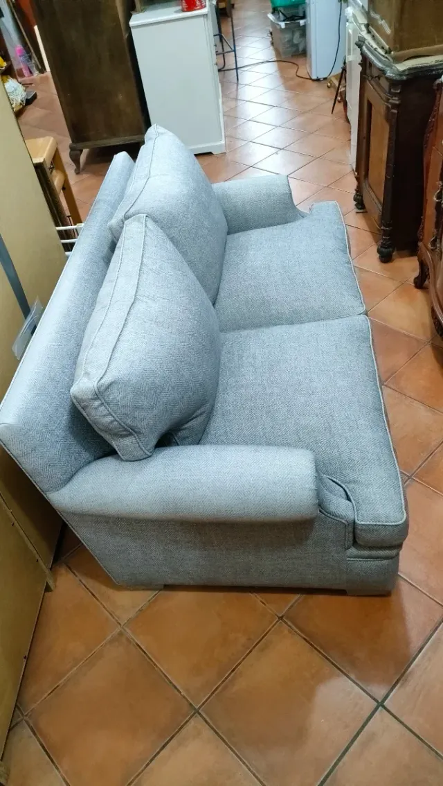 Sofá de Plumas 2 Plazas Gris 640513971