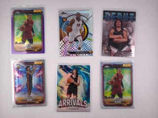 x6 Miami Heat Cartas Lote Topps NBA Baloncesto