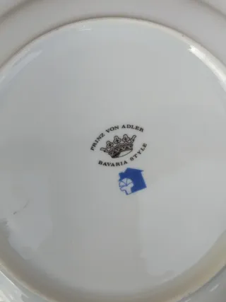 2 Piatti Piatti Bavaria in Porcellana Dorato