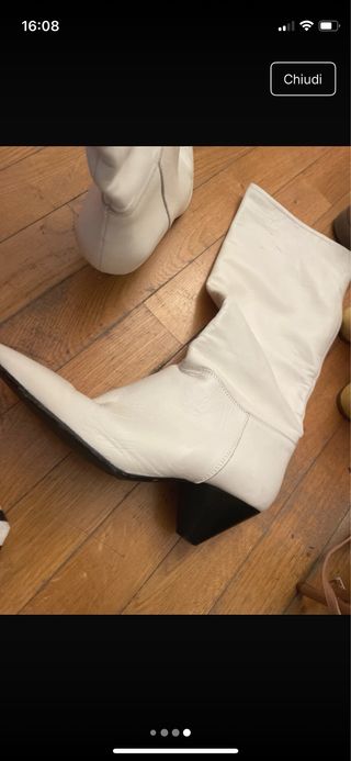 Stivali in pelle bianchi