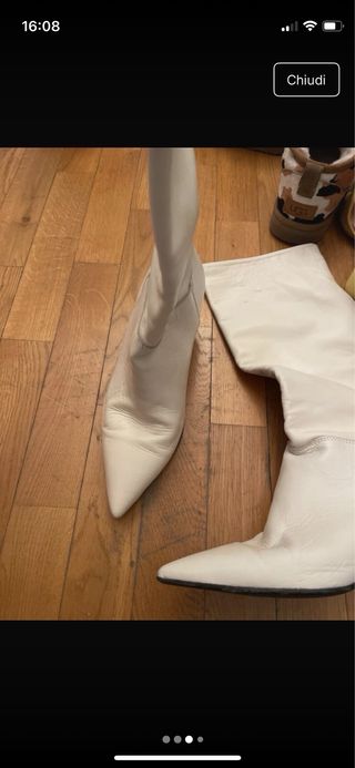 Stivali in pelle bianchi