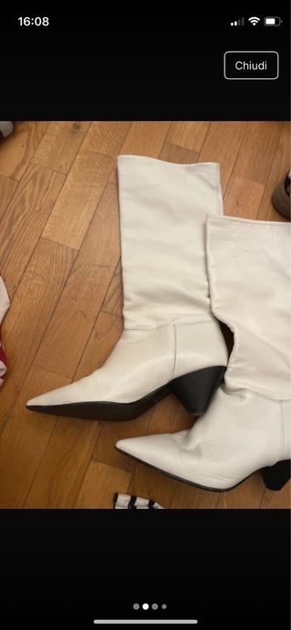 Stivali in pelle bianchi