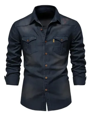 Camisa Vaquera Azul Talla XXL