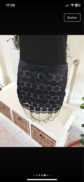 Vestido cóctel negro Derhy