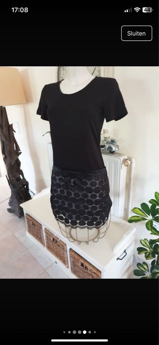 Vestido cóctel negro Derhy