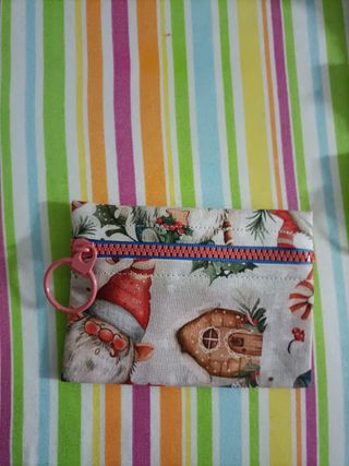 Monedero navideño con cremallera