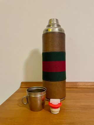 Thermos Gucci vintage in pelle