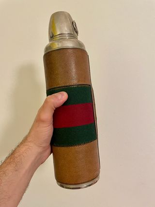 Thermos Gucci vintage in pelle