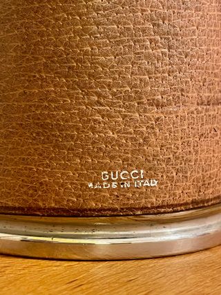 Thermos Gucci vintage in pelle