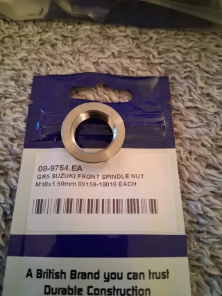 Suzuki Front Spindle Nut M18x1.50mm 09159-18016