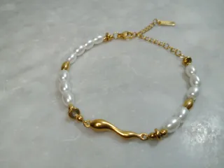 Bracciale perle e acciaio inox