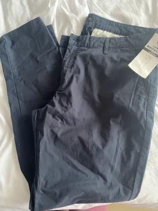 Pantalón Chino Azul Talla 52 .