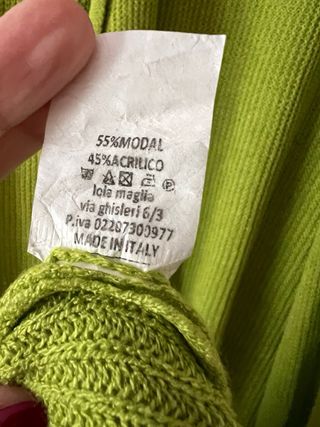 Chaleco largo de punto verde