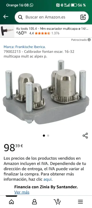 Escareador calibrador multicapa 16-32