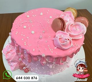 tarta de cumpleaños merengue masa capuchino