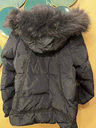 Abrigo Javier Simorra Negro con Capucha