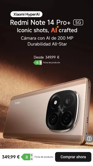 Redmi Note 14 Pro+ 5G Negro