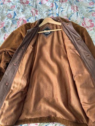 Chaqueta ante vintage marrón