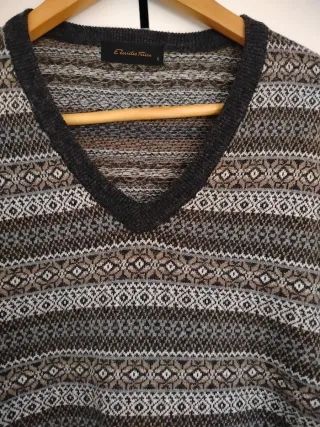 Jersey Invierno Hombre Gris y Marrón