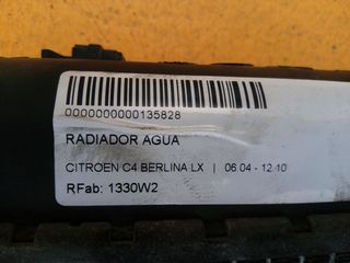 RADIADOR AGUA CITROEN C4 BERLINA (2004-2011) LX