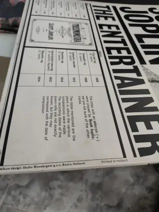 Vinilo LP Scott Joplin - The Entertainer