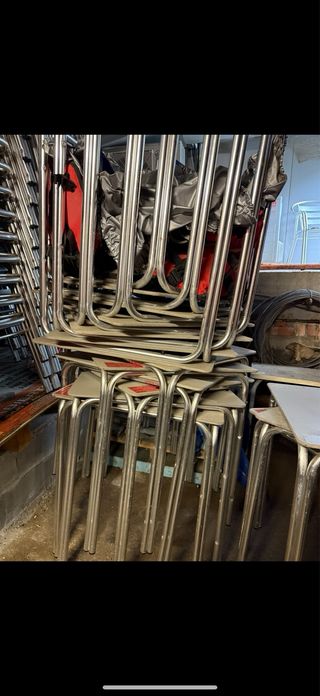 Silla de aluminio para exterior y mesas