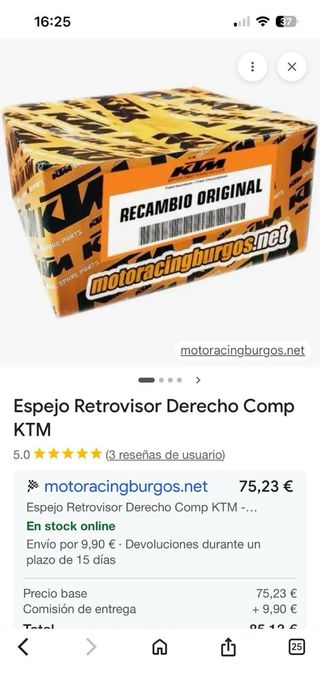 Retrovisor derecho KTM Duke 125