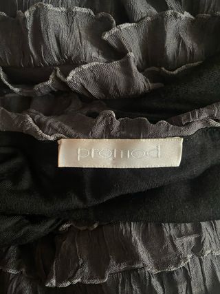 Vestido gasa con un hombro. Talla L. Marca Promod.