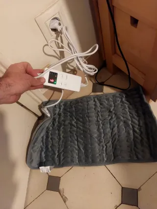 Manta Eléctrica Calentadora Gris