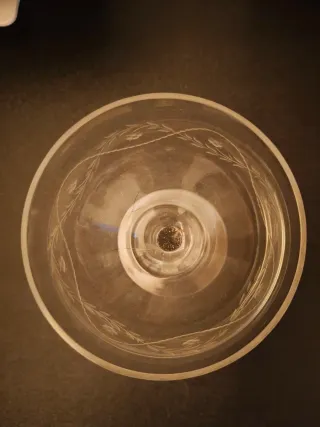 Servizio 11 calici cristallo vintage decorati