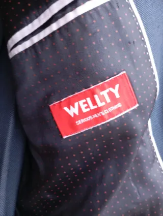 Traje de lana Wellty azul