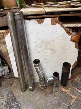 Tubos y codos inox estufa pellet