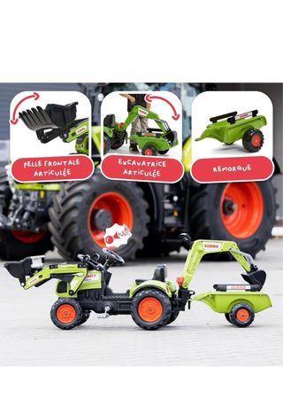 Tractor Retroexcavadora Pedales Verde SIN ESTRENAR