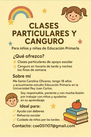 clases particulares y canguro