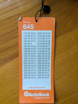 Cadenas de nieve tela AutoSock 645