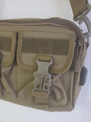 Bolso Táctico Hombro Beige/Verde Militar