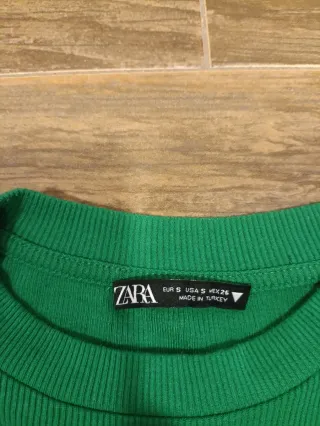 Maglioncino Zara donna verde con coulisse