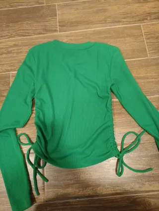 Maglioncino Zara donna verde con coulisse
