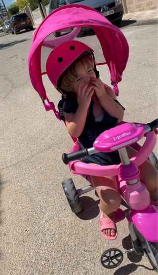 Triciclo Juguettos rosa evolutivo con asa