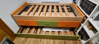 Cama nido madera y metal