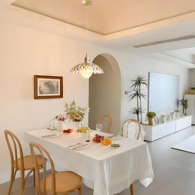 Lámpara Colgante Cristal Multicolor