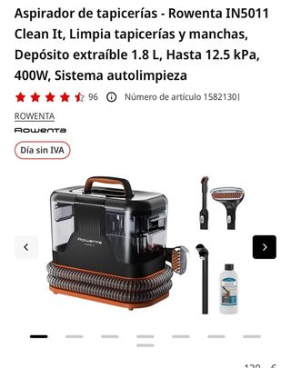 Aspirador tapicerías Rowenta Clean It IN5011