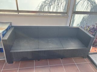 Sofá de exterior 2 piezas de 1 y 3 plazas