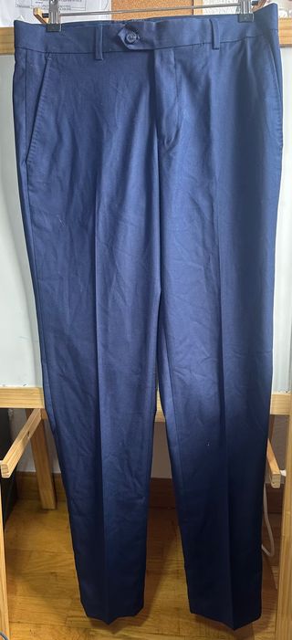 Pantalón de vestir/traje azul hombre