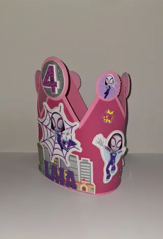 Corona de cumpleaños,Spidey Girl.