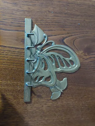 Portachiavi da parete a forma di farfalla Vintage